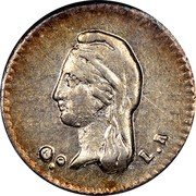 Mexico 1/4 Real Libertad 1843/2 Go LR KM# 368.5 GO LR coin reverse Mexico 1/4 Real Libertad 1843/2 Go LR KM# 368.5 GO LR coin reverse