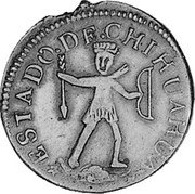 Mexico 1/4 Real Child with Bow and Arrow 1856 KM# 342 ESTADO DE CHIHUAHUA coin obverse Mexico 1/4 Real Child with Bow and Arrow 1856 KM# 342 ESTADO DE CHIHUAHUA coin obverse