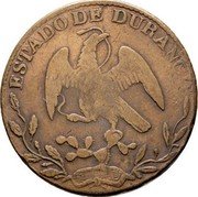 Mexico 1/4 Real Radiant Cap 1858 KM# 347 ESTADO DE DURANGO coin obverse