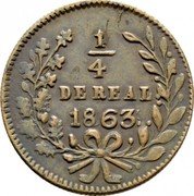 Mexico 1/4 Real State Coinage 1863 KM# 363 1/4 DE REAL. 1861. coin reverse Mexico 1/4 Real State Coinage 1863 KM# 363 1/4 DE REAL. 1861. coin reverse