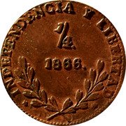 Mexico 1/4 Real Eagle. Durango 1866 KM# 349 INDEPENDENCIA Y LIBERTAD 1/4. 1866. coin reverse Mexico 1/4 Real Eagle. Durango 1866 KM# 349 INDEPENDENCIA Y LIBERTAD 1/4. 1866. coin reverse