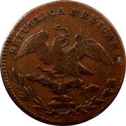 Mexico 1/4 Real Eagle. Circulation Coin 1830 KM# 358 REPUBLICA MEXICANA. coin obverse Mexico 1/4 Real Eagle. Circulation Coin 1830 KM# 358 REPUBLICA MEXICANA. coin obverse