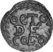 Mexico 1/8 Reales Spanish Colony Coin. Colima 1828 KM# L47 OCTO DE COLA coin obverse Mexico 1/8 Reales Spanish Colony Coin. Colima 1828 KM# L47 OCTO DE COLA coin obverse