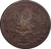 Mexico 1/8 Reales Eagle. Circulation Coin 1829 KM# 332 REPUBLICA MEXICANA. coin obverse
