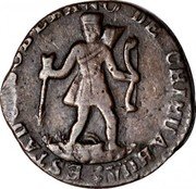 Mexico 1/8 Reales Standing Figure 1835/3 KM# 318 ESTADO SOBERANO DE CHIHUAHUA coin obverse Mexico 1/8 Reales Standing Figure 1835/3 KM# 318 ESTADO SOBERANO DE CHIHUAHUA coin obverse