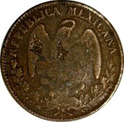 Mexico 1/8 Reales Eagle. Circulation Coin 1847 KM# 324 REPUBLICA MEXICANA coin obverse Mexico 1/8 Reales Eagle. Circulation Coin 1847 KM# 324 REPUBLICA MEXICANA coin obverse