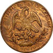 Mexico 1/8 Reales Hammer 1856 KM# 327 EST LIB DE GUANAJUATO 1856 OCTAVO coin obverse Mexico 1/8 Reales Hammer 1856 KM# 327 EST LIB DE GUANAJUATO 1856 OCTAVO coin obverse