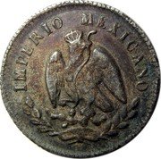 Mexico 10 Centavos Eagle. Circulation Coin 1864 P KM# 386.2 IMPERIO MEXICANO coin obverse Mexico 10 Centavos Eagle. Circulation Coin 1864 P KM# 386.2 IMPERIO MEXICANO coin obverse