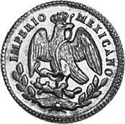 Mexico 10 Centavos Eagle 1865 Z KM# 386.3 IMPERIO MEXICANO coin reverse Mexico 10 Centavos Eagle 1865 Z KM# 386.3 IMPERIO MEXICANO coin reverse