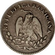 Mexico 10 Centavos Radiant Cap 1868 KM# 402 REPUBLICA MEXICANA coin obverse Mexico 10 Centavos Radiant Cap 1868 KM# 402 REPUBLICA MEXICANA coin obverse
