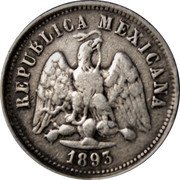 Mexico 10 Centavos Eagle. Circulation Coin 1893 KM# 403.5 REPUBLICA MEXICANA 1863 coin obverse Mexico 10 Centavos Eagle. Circulation Coin 1893 KM# 403.5 REPUBLICA MEXICANA 1863 coin obverse