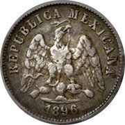 Mexico 10 Centavos Eagle. Circulation Coin 1896 Cn M KM# 403.2 REPUBLICA MEXICANA 1896 coin obverse Mexico 10 Centavos Eagle. Circulation Coin 1896 Cn M KM# 403.2 REPUBLICA MEXICANA 1896 coin obverse