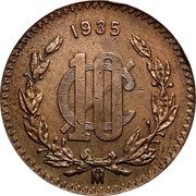 Mexico 10 Centavos Eagle. Circulation Coin 1935 KM# 430 1919 10 C MO coin reverse Mexico 10 Centavos Eagle. Circulation Coin 1935 KM# 430 1919 10 C MO coin reverse