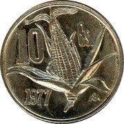 Mexico 10 Centavos Ear of Corn 1977 KM# 434.2 10 CS. 1979 MO coin reverse Mexico 10 Centavos Ear of Corn 1977 KM# 434.2 10 CS. 1979 MO coin reverse