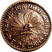 Mexico 10 Centavos Chihuahua Revolutionary 1915 KM# 615 REPUBLICA MEXICANA E.DE CHIHA LIBERTAD coin obverse Mexico 10 Centavos Chihuahua Revolutionary 1915 KM# 615 REPUBLICA MEXICANA E.DE CHIHA LIBERTAD coin obverse