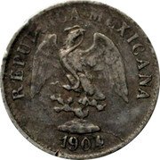 Mexico 10 Centavos Eagle. Circulation Coin 1904 KM# 404.2 REPUBLICA MEXICANA 1904 coin obverse Mexico 10 Centavos Eagle. Circulation Coin 1904 KM# 404.2 REPUBLICA MEXICANA 1904 coin obverse
