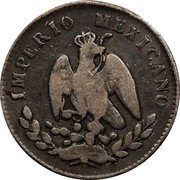 Mexico 10 Centavos Eagle. Circulation Coin 1864 M KM# 386.1 IMPERIO MEXICANO coin obverse Mexico 10 Centavos Eagle. Circulation Coin 1864 M KM# 386.1 IMPERIO MEXICANO coin obverse