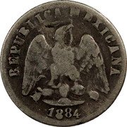 Mexico 10 Centavos Eagle. Circulation Coin 1884 KM# 403.9 REPUBLICA MEXICANA 1888 coin obverse Mexico 10 Centavos Eagle. Circulation Coin 1884 KM# 403.9 REPUBLICA MEXICANA 1888 coin obverse