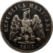 Mexico 10 Centavos Eagle. Circulation Coin 1884 Zs S KM# 403.10 REPUBLICA MEXICANA 1896 coin obverse Mexico 10 Centavos Eagle. Circulation Coin 1884 Zs S KM# 403.10 REPUBLICA MEXICANA 1896 coin obverse