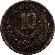 Mexico 10 Centavos Eagle. Circulation Coin 1892 KM# 403 AS L. 902,7 10 CENTAVOS coin reverse Mexico 10 Centavos Eagle. Circulation Coin 1892 KM# 403 AS L. 902,7 10 CENTAVOS coin reverse