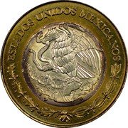 Mexico 10 Nuevos Pesos Aztec Carving 1992 KM# 553 ESTADOS UNIDOS MEXICANOS coin obverse Mexico 10 Nuevos Pesos Aztec Carving 1992 KM# 553 ESTADOS UNIDOS MEXICANOS coin obverse