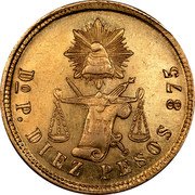 Mexico 10 Pesos Radiant Cap & Scales 1872 KM# 413.3 LIBERTAD DO P DIEZ PESOS 875 coin reverse Mexico 10 Pesos Radiant Cap & Scales 1872 KM# 413.3 LIBERTAD DO P DIEZ PESOS 875 coin reverse