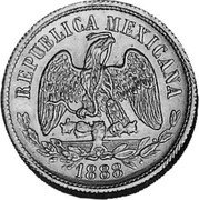 Mexico 10 Pesos Radiant Cap & Scales 1888 KM# 413.1 REPUBLICA MEXICANA 1888 coin obverse Mexico 10 Pesos Radiant Cap & Scales 1888 KM# 413.1 REPUBLICA MEXICANA 1888 coin obverse