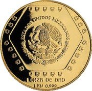 Mexico 100 Nuevos Pesos Jaina's Figure 1994 KM# 581 ESTADOS UNIDOS MEXICANOS 1 ONZA DE ORO LEY 0.999 coin obverse Mexico 100 Nuevos Pesos Jaina's Figure 1994 KM# 581 ESTADOS UNIDOS MEXICANOS 1 ONZA DE ORO LEY 0.999 coin obverse