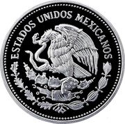 Mexico 100 Pesos FIFA World Cup 1985 Proof KM# 499a ESTADOS UNIDOS MEXICANOS coin obverse Mexico 100 Pesos FIFA World Cup 1985 Proof KM# 499a ESTADOS UNIDOS MEXICANOS coin obverse