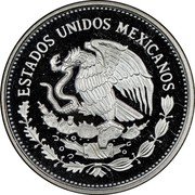 Mexico 100 Pesos FIFA World Cup 1986 Proof KM# 524 ESTADOS UNIDOS MEXICANOS coin obverse