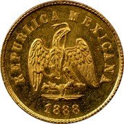 Mexico 2-1/2 Pesos Circulation Coin 1888 KM# 411.5 REPUBLICA MEXICANA 1870 coin obverse Mexico 2-1/2 Pesos Circulation Coin 1888 KM# 411.5 REPUBLICA MEXICANA 1870 coin obverse