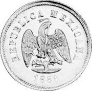 Mexico 2-1/2 Pesos Eagle. Circulation Coin 1888 KM# 411.4 REPUBLICA MEXICANA 1888 coin obverse Mexico 2-1/2 Pesos Eagle. Circulation Coin 1888 KM# 411.4 REPUBLICA MEXICANA 1888 coin obverse