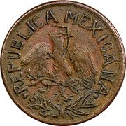 Mexico 2 Centavos Tenancingo Revolutionary 1915 KM# 688.2 REPUBLICA MEXICANA coin obverse Mexico 2 Centavos Tenancingo Revolutionary 1915 KM# 688.2 REPUBLICA MEXICANA coin obverse