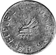 Mexico 2 Centavos Jalisco Revolutionary 1915 KM# 676.2 REPUBLICA MEXICANA 1915 coin obverse Mexico 2 Centavos Jalisco Revolutionary 1915 KM# 676.2 REPUBLICA MEXICANA 1915 coin obverse
