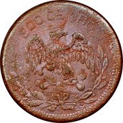 Mexico 2 Centavos Taxco Revolutionary 1915 O/T KM# 667 EDO.DE.GRO coin obverse Mexico 2 Centavos Taxco Revolutionary 1915 O/T KM# 667 EDO.DE.GRO coin obverse