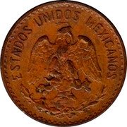 Mexico 2 Centavos Eagle. Circulation Coin 1939 KM# 419 ESTADOS UNIDOS MEXICANOS coin obverse Mexico 2 Centavos Eagle. Circulation Coin 1939 KM# 419 ESTADOS UNIDOS MEXICANOS coin obverse