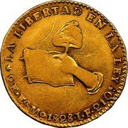 Mexico 2 Escudos Cap on Stick 1828 KM# 380.2 LA LIBERTAD EN LA LEY 2E FC 1828 LF 21QS coin reverse Mexico 2 Escudos Cap on Stick 1828 KM# 380.2 LA LIBERTAD EN LA LEY 2E FC 1828 LF 21QS coin reverse