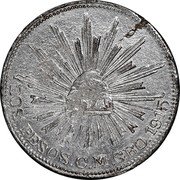 Mexico 2 Pesos Campo Morado Revolutionary 1915 CM GRO KM# 662 DOS PESOS.C.M.GRO.1915 coin reverse Mexico 2 Pesos Campo Morado Revolutionary 1915 CM GRO KM# 662 DOS PESOS.C.M.GRO.1915 coin reverse