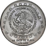 Mexico 2 Pesos Jaguar 1998 KM# 662 ESTADOS UNIDOS MEXICANOS 1/2 ONZA DE PLATA LEY 0.999 coin obverse Mexico 2 Pesos Jaguar 1998 KM# 662 ESTADOS UNIDOS MEXICANOS 1/2 ONZA DE PLATA LEY 0.999 coin obverse