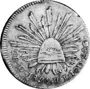 Mexico 2 Reales Radiant Cap 1824 D RL KM# 373.2 LIBERTAD 2R D 1824 RL. 10 DS 20CS coin reverse Mexico 2 Reales Radiant Cap 1824 D RL KM# 373.2 LIBERTAD 2R D 1824 RL. 10 DS 20CS coin reverse