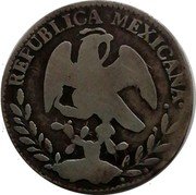Mexico 2 Reales Radiant Cap 1845 KM# 374.11 REPUBLICA MEXICANA. coin obverse Mexico 2 Reales Radiant Cap 1845 KM# 374.11 REPUBLICA MEXICANA. coin obverse
