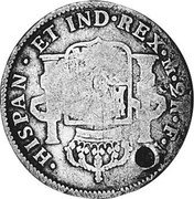 Mexico 2 Reales Insurgent Coin ND FM KM# A272.1 HISPAN ET IND REX MO 2R FM coin reverse Mexico 2 Reales Insurgent Coin ND FM KM# A272.1 HISPAN ET IND REX MO 2R FM coin reverse