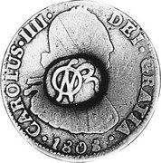 Mexico 2 Reales Insurgent Coin ND TH KM# A272.2 ONC CAROLUS IIII DEI GRATIA 1808 coin obverse Mexico 2 Reales Insurgent Coin ND TH KM# A272.2 ONC CAROLUS IIII DEI GRATIA 1808 coin obverse