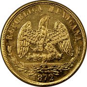 Mexico 20 Pesos Radiant Cap & Scales 1872 CH M KM# 414.1 REPUBLICA MEXICANA 1872 coin obverse Mexico 20 Pesos Radiant Cap & Scales 1872 CH M KM# 414.1 REPUBLICA MEXICANA 1872 coin obverse