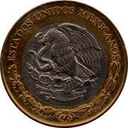 Mexico 20 Pesos Octavio Paz 2001 KM# 638 ESTADOS UNIDOS MEXICANOS coin obverse Mexico 20 Pesos Octavio Paz 2001 KM# 638 ESTADOS UNIDOS MEXICANOS coin obverse