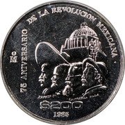 Mexico 200 Pesos 75th Anniversary of 1910 Revolution 1985 KM# 510 75 ANIVERSARIO DE LA REVOLUCION MEXICANA MO ZAPATA MADERO CARRANZA VILLA $200 1985 coin reverse Mexico 200 Pesos 75th Anniversary of 1910 Revolution 1985 KM# 510 75 ANIVERSARIO DE LA REVOLUCION MEXICANA MO ZAPATA MADERO CARRANZA VILLA $200 1985 coin reverse