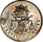 Mexico 25 Centavos Radiant Cap & Scales 1883/2 Ga B/S KM# 406.4 LIBERTAD LEY 25 CENTAVOS GA S 902.7 coin reverse Mexico 25 Centavos Radiant Cap & Scales 1883/2 Ga B/S KM# 406.4 LIBERTAD LEY 25 CENTAVOS GA S 902.7 coin reverse