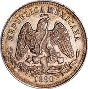 Mexico 25 Centavos Radiant Cap & Scales 1890 Cn M KM# 406.2 REPUBLICA MEXICANA 1878 coin obverse Mexico 25 Centavos Radiant Cap & Scales 1890 Cn M KM# 406.2 REPUBLICA MEXICANA 1878 coin obverse