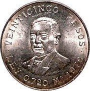 Mexico 25 Pesos Centenary of the Death of Benito Juarez 1972 KM# 480 VEINTICINCO PESOS LEY 0.720 MO 1972 coin reverse Mexico 25 Pesos Centenary of the Death of Benito Juarez 1972 KM# 480 VEINTICINCO PESOS LEY 0.720 MO 1972 coin reverse