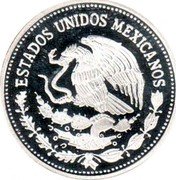 Mexico 25 Pesos FIFA World Cup 1985 Proof KM# 514 ESTADOS UNIDOS MEXICANOS coin obverse Mexico 25 Pesos FIFA World Cup 1985 Proof KM# 514 ESTADOS UNIDOS MEXICANOS coin obverse